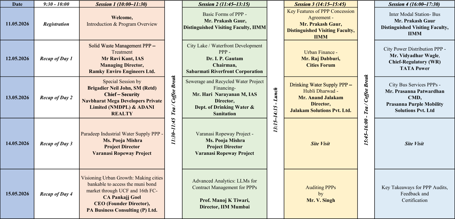 Programme Schedule